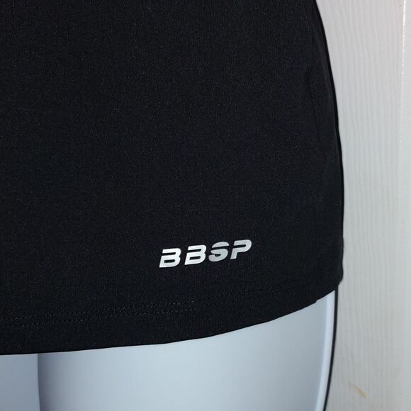 Bebe Sport Black and Red Bbsp Mesh Sweetheart Racer Activewear Top Sz M NWT - Picture 3 of 6